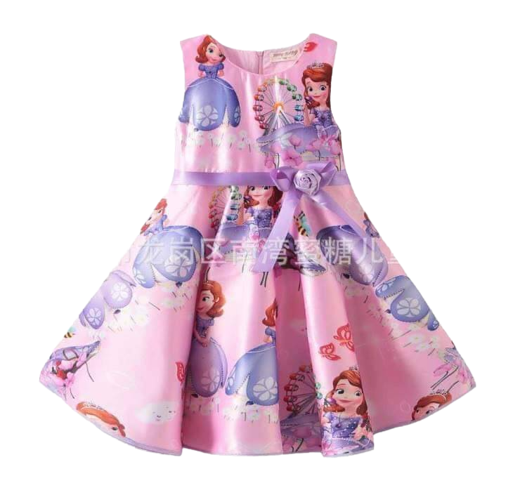 **พร้อมส่ง** เดรสเจ้าหญิง โซเฟีย พิมพ์ลาย