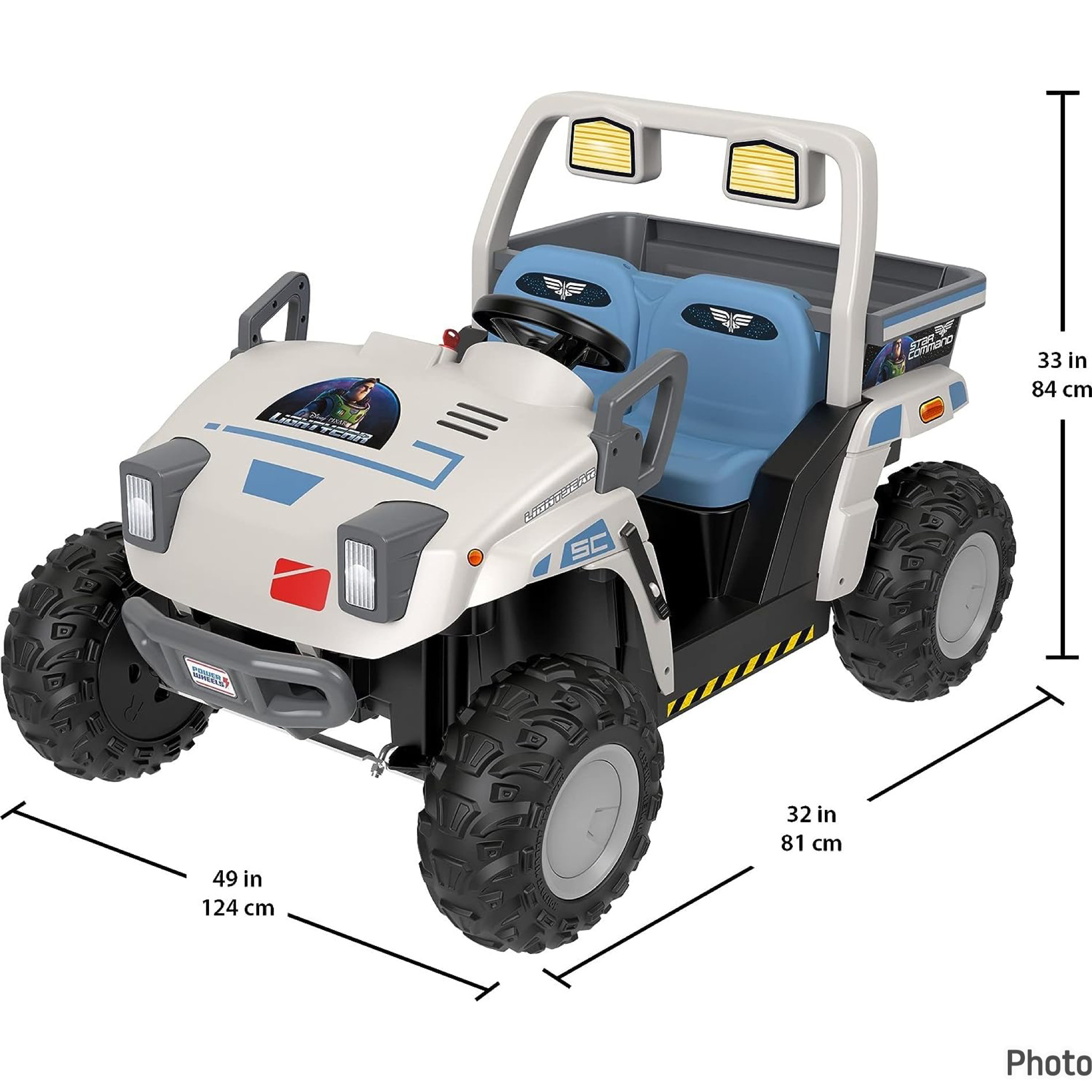 รถแบตเตอรี่ 12V Power Wheels Battery-Powered Ride-On Disney and Pixar Lightyear Star Command Base Transport Vehicle