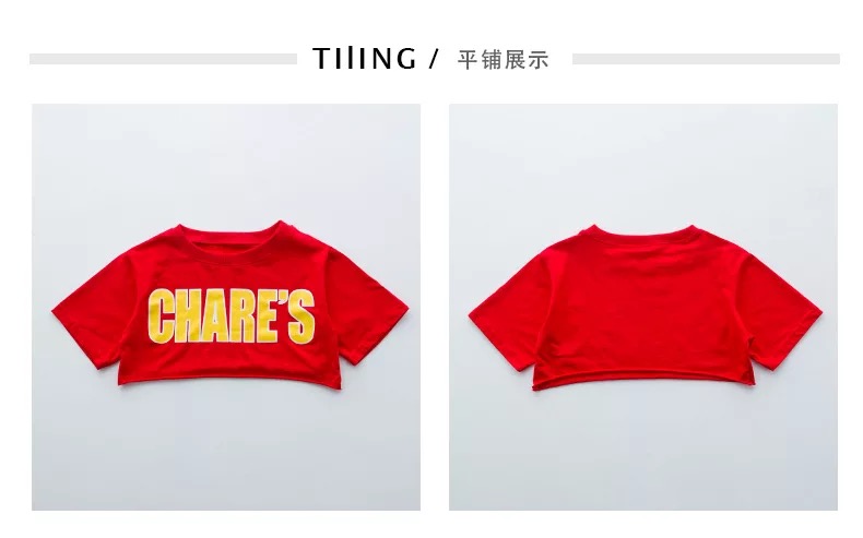 ชุดเต้น ชุดแดนซ์ : เซ็ตเสื้อแขนสั้น +กางเกงขาสั้นสีขาว