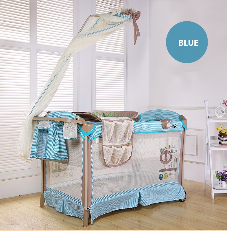 B10123 (BP1) เตียงPlay Pen เปลนอนเด็กเล็ก พร้อมแผ่นรองเปลี่ยนผ้าอ้อม