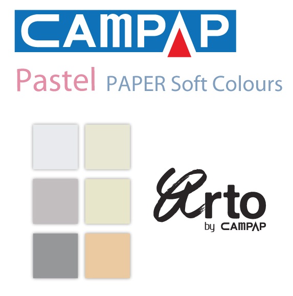 กระดาษสีชอล์คCampap 160g 24sht