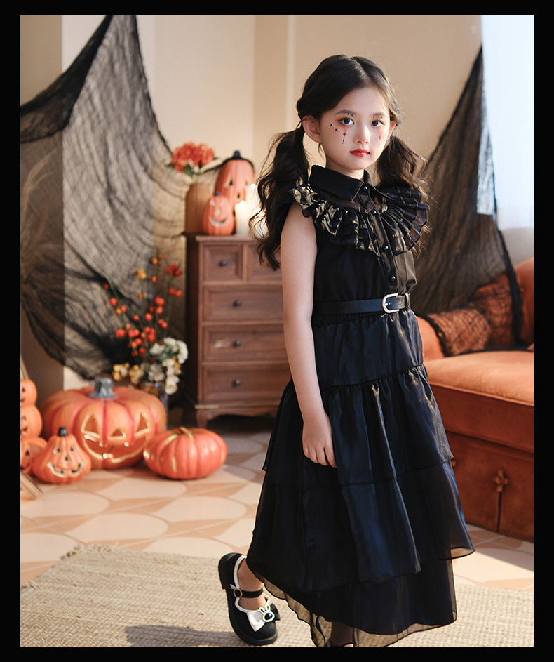friendly4kid พร้อมส่ง ชุดฮาโลวีน haloween เดรสยาว ค้างคาว