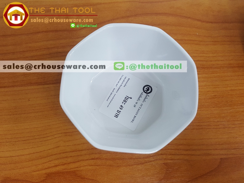 ชามเหลี่ยม 4.5 นิ้ว OCTAGON SASHIMI รหัส ML-W-25