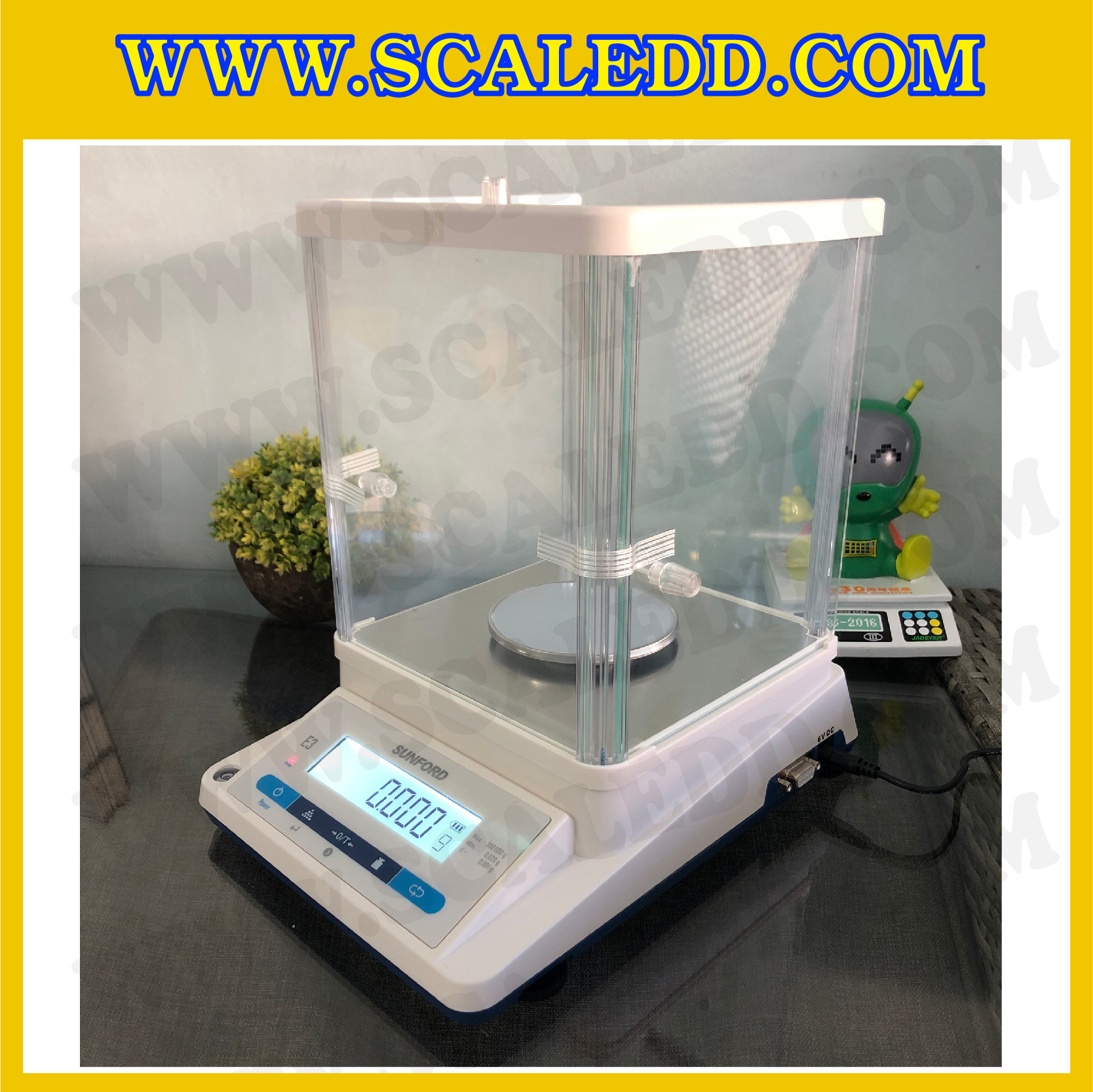 เครื่องชั่งละเอียดสูง พิกัด 300 กรัม ค่าละเอียด 0.001 กรัม ทศนิยม 3 ตำแหน่ง ยี่ห้อ SUNFORD รุ่น E3 (รหัสตัวแทนจำหน่าย B198)