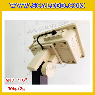 เครื่องชั่งน้ำหนักดิจิตอล พิกัด30กิโลกรัม ความละเอียด5g ยี่ห้อ AND รุ่น FG-30 ขนาดแท่นชั่ง30*38cm (เครื่องชั่งผ่านตรวจรับรองจากสำนักชั่งตวงวัด)