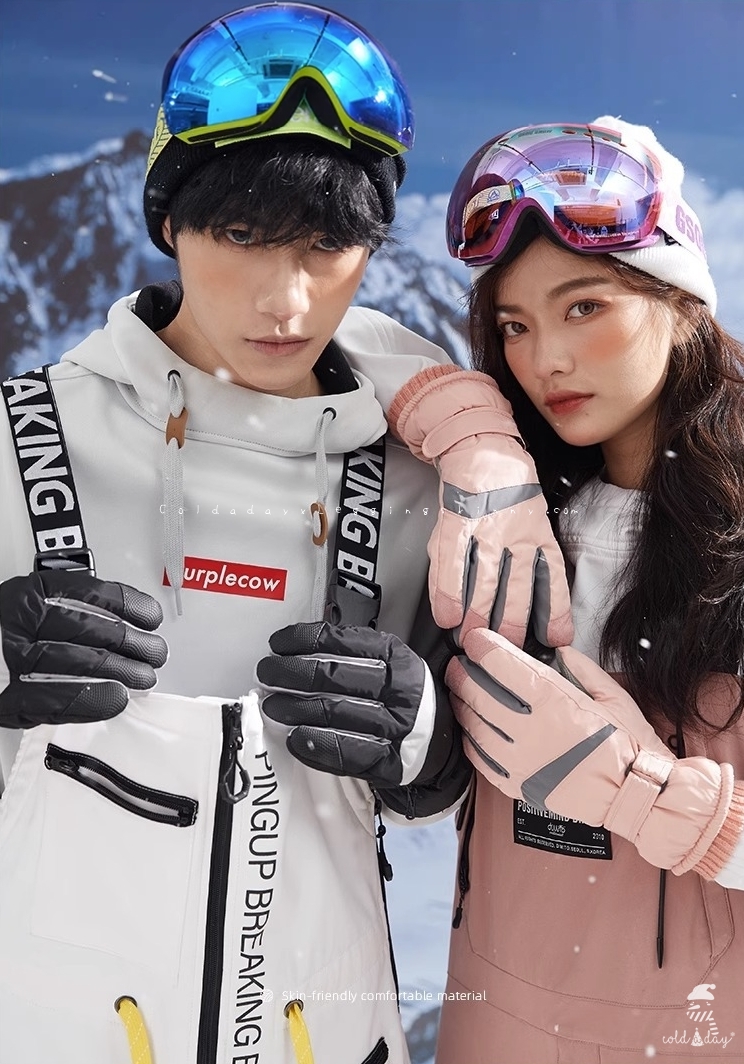 ถุงมือกันหิมะ ถุงมือสกี กันหิมะทัชสกรีน ชาย/หญิง มี 3 สี