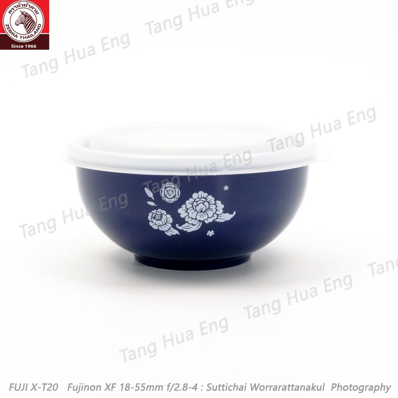 Zebra ชามญี่ปุ่น 11 ซม. พร้อมฝาพลาสติก แพ็ค 2 ใบ ตราหัวม้าลาย