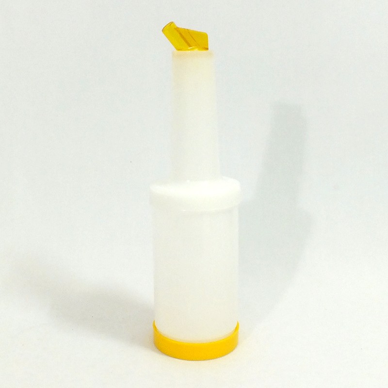 ขวดใส่น้ำผลไม้ ขนาด 1 ควอทซ์ สีเหลือง ( คอขาว ) 8020