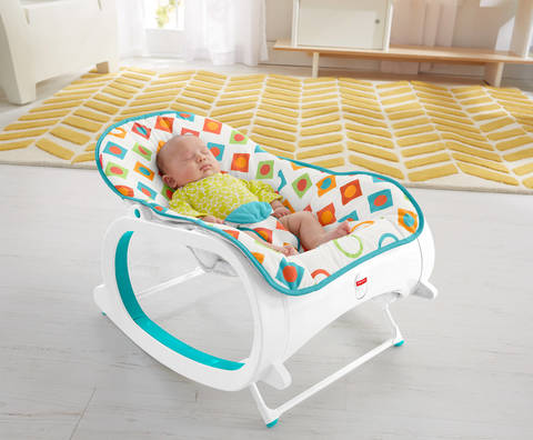 เปลสั่นอัตโนมัติและเปลโยกมือ Fisher Price Infant-To-Toddler Rocker, Geo Diamonds