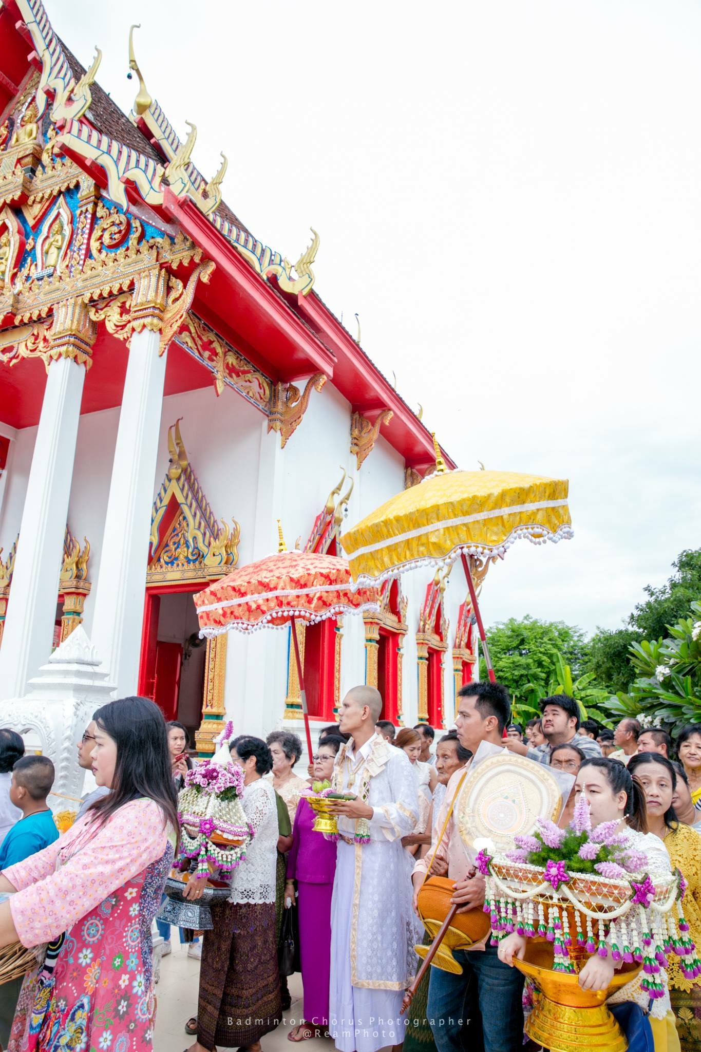 ชุดเครื่องบวชดอกไม้สด ชุดD3 ส่งงานวัดสง่างาม อ.บางไทร .อยุธยา