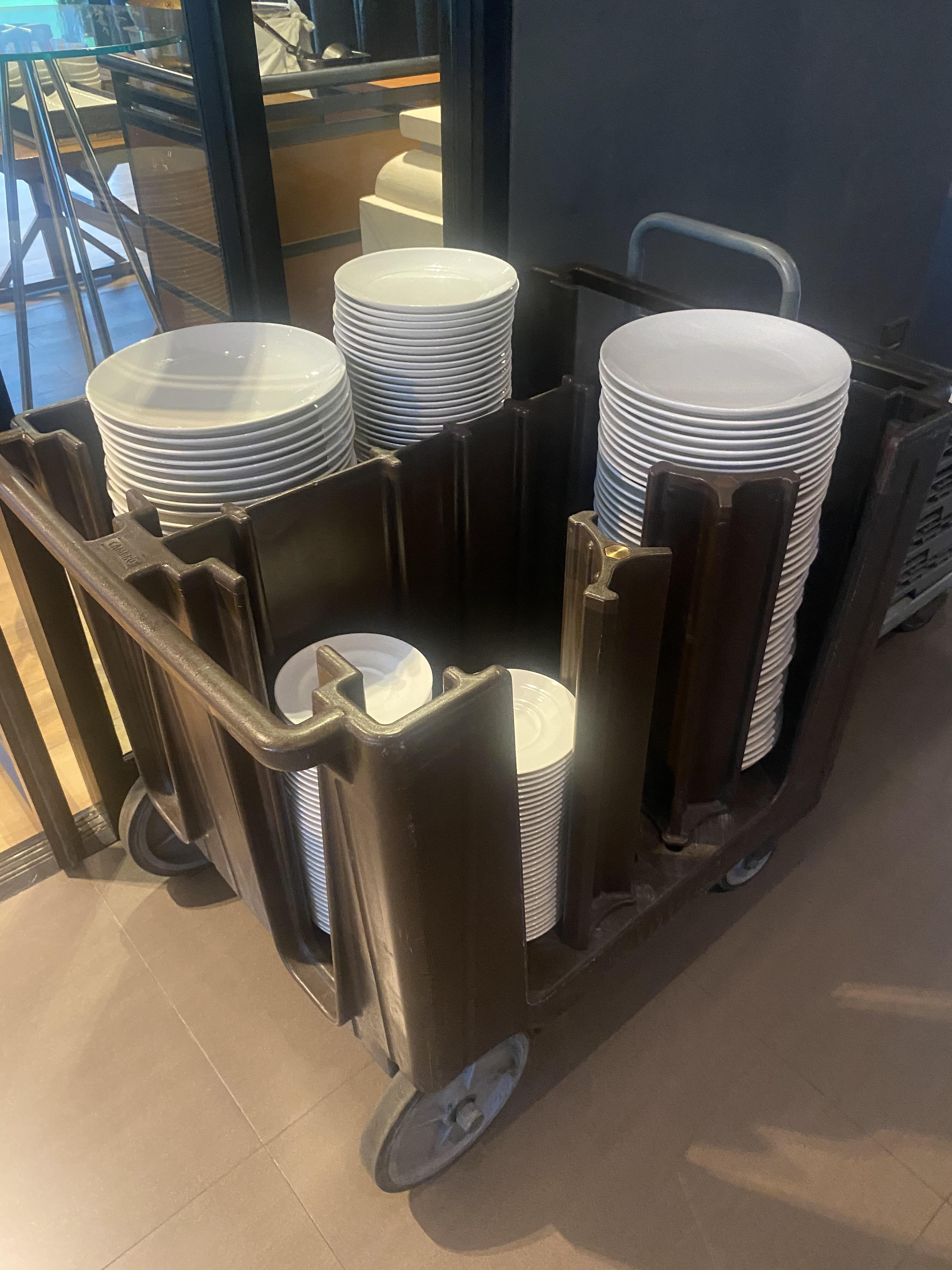 Dish caddy (adjustable) , รถเข็นเก็บจานพลาสติก แบบปรับช่องตามความกว้างของจานได้ 004-DCD11C