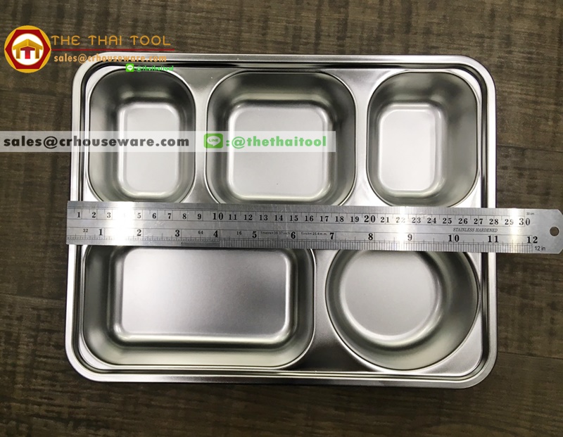 ถาดหลุม 5 ช่อง เหลี่ยมใหญ่ พร้อมฝา T-222846,ถาดหลุมโรงพยาบาล,