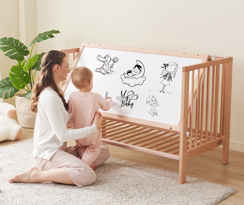 เตียงนอนไม้โครงบ้านสำหรับเด็ก WB3 + ปรับระดับได้ สามารถปรับเป็นโต๊ะเขียนหนังสือ TB10133