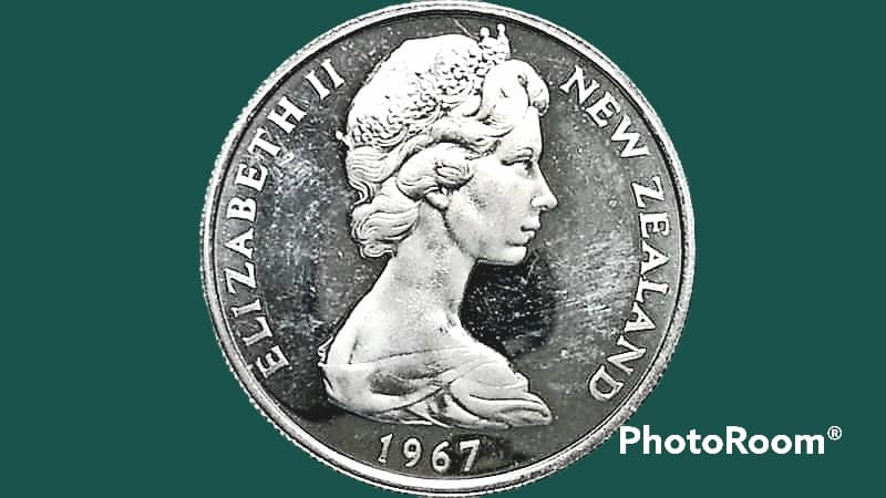 เหรียญ เงินตรา ประเทศ นิวซีแลนด์ 10 Cents (1 Shilling) 1967
