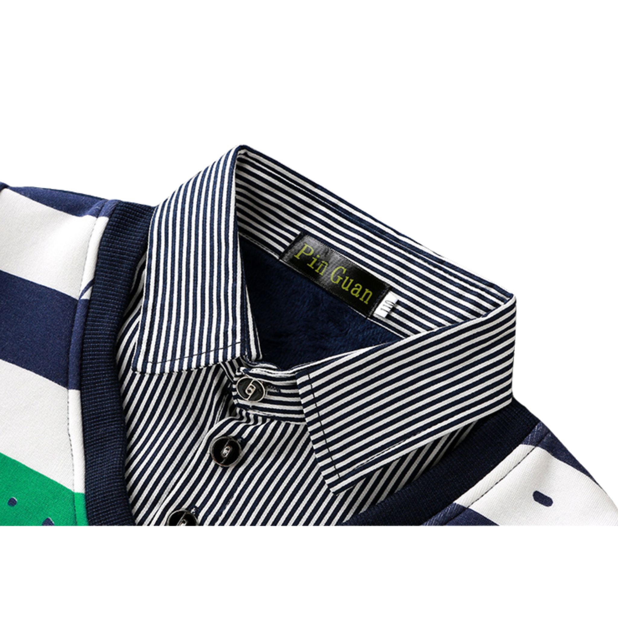 สินค้าพร้อมส่ง เสื้อแขนยาว เสื้อเชิ๊ตเด็ก ตัดต่อคอปก