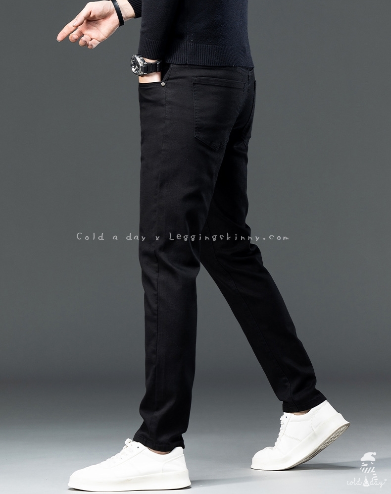 กางเกงยีนส์กันหนาวผู้ชาย ทรงสกินนี่ ไซส์ 29-38