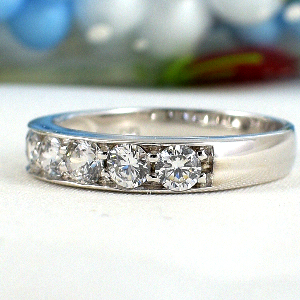 แหวนเงินแท้ราคาถูกชุบทองคำขาว เพชรCZแท้ 1.02 กะรัต งานประณีตสวยงาม สั่งผลิตค่ะ