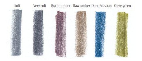 ชุดกราไฟต์แท่งเหลี่ยมใหญ่ Derwent XL Graphite 6 สี