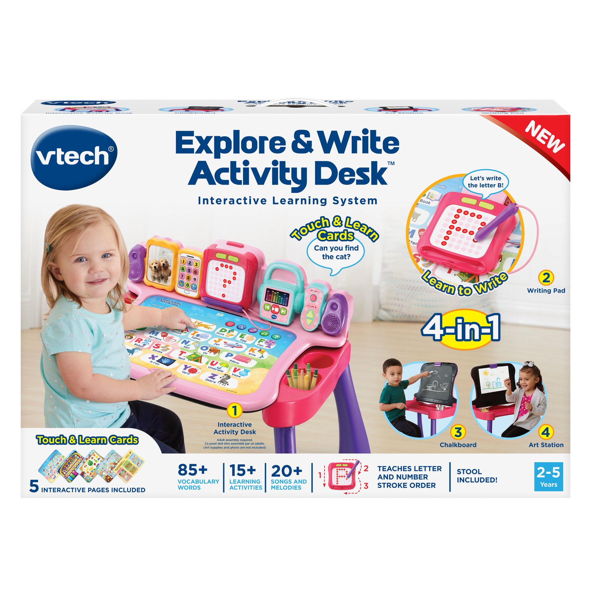 โต๊ะกิจกรรม VTech Explore and Write Activity Desk Pink