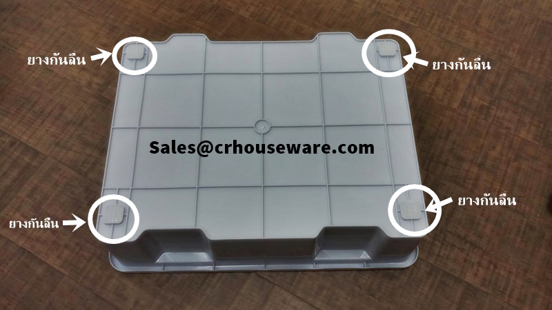 กระบะเก็บจาน/กระบะพลาสติกอเนกประสงค์,ถาดพลาสติกเข้าเครื่องเอ็กเรย์ มียางกันลื่น 009-SK-2533