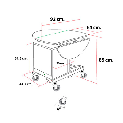 โต๊ะรูมเซอร์วิสพร้อมตู้อุ่นอาหาร 001-THM-1608-052, Room_Service_Cart,รถเข็นอาหารพร้อมตู้อุ่นอาหาร,รถเข็นเสริฟอาหารโรงแรม