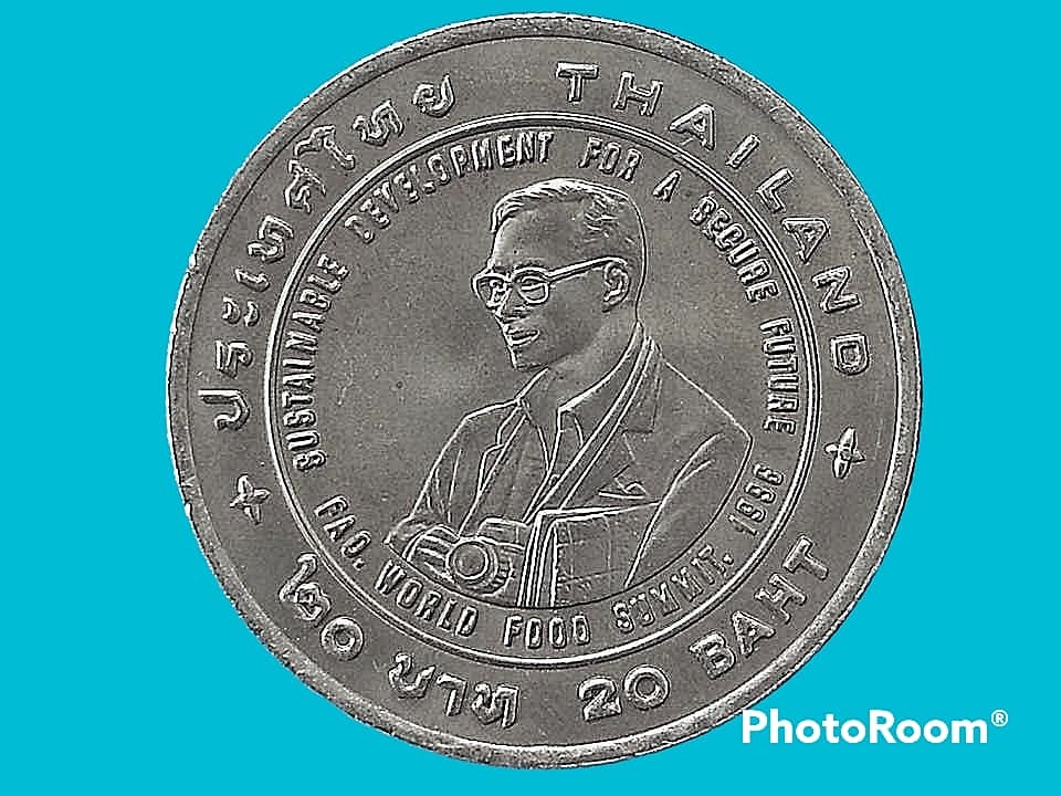 เฉลิมพระเกียรติ 20 Baht (F.A.O. Agricola Medal to HM King Bhumibol Adulyadej