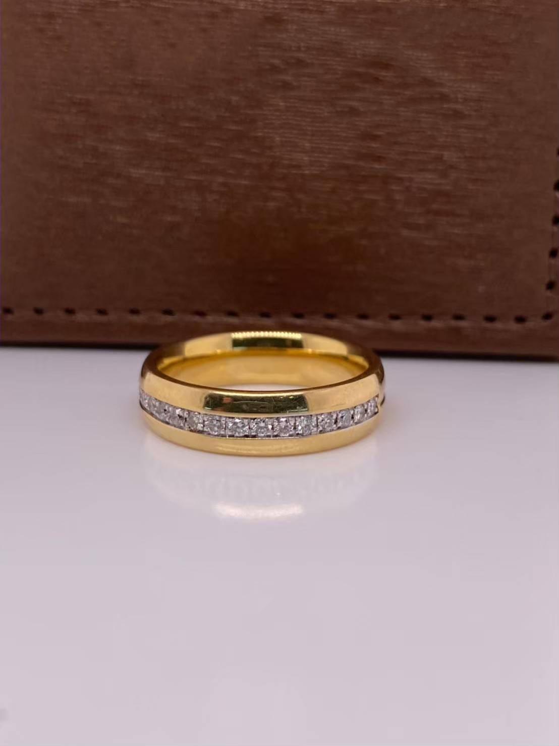 แหวนเพชรปลอกมีดGold 18K 7.48g D 18/0.26 ct