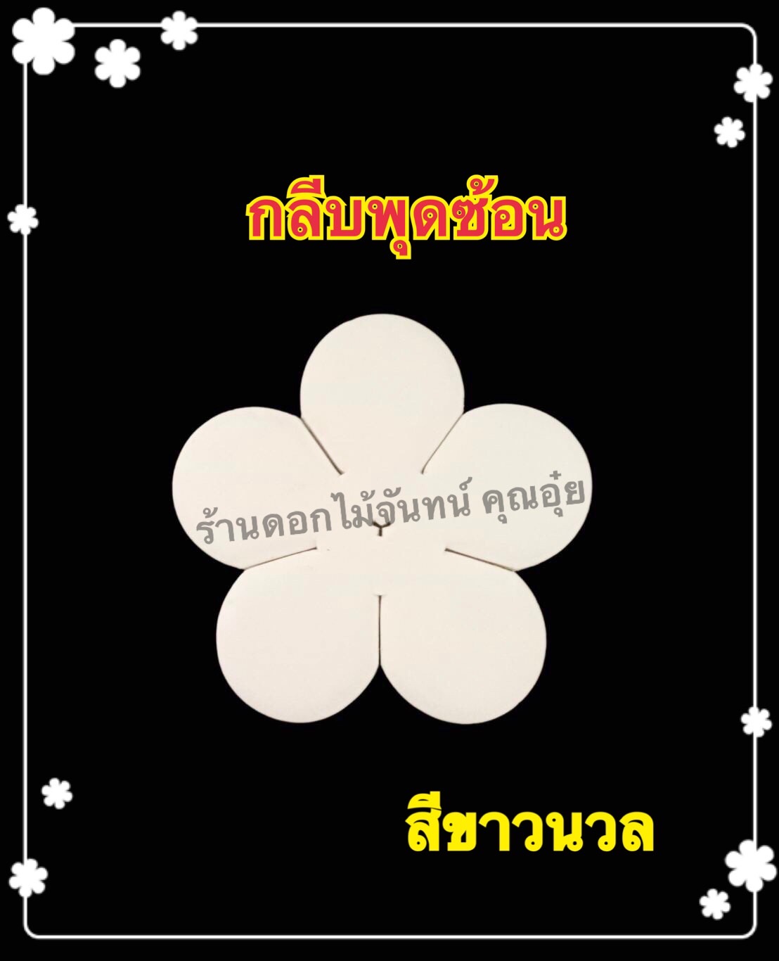 กลีบพุดซ้อน สีขาวนวล