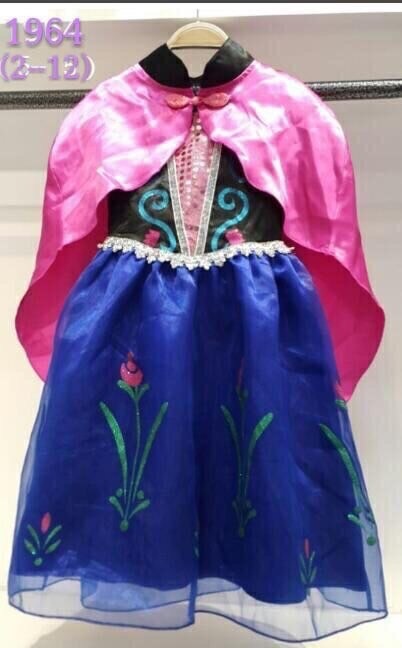 ชุดเจ้าหญิงโฟเซ่นเอลซ่า สีฟ้า ผ้าคลุม Saleลด 50%