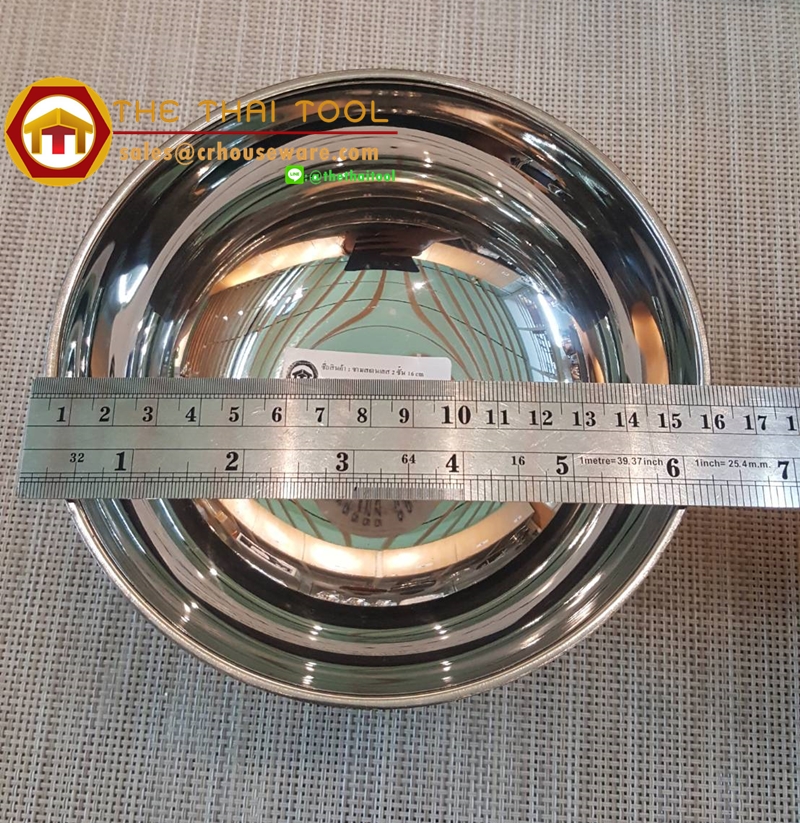 ชามสแตนเลส 2 ชั้น 16 ซม. 008-MP303