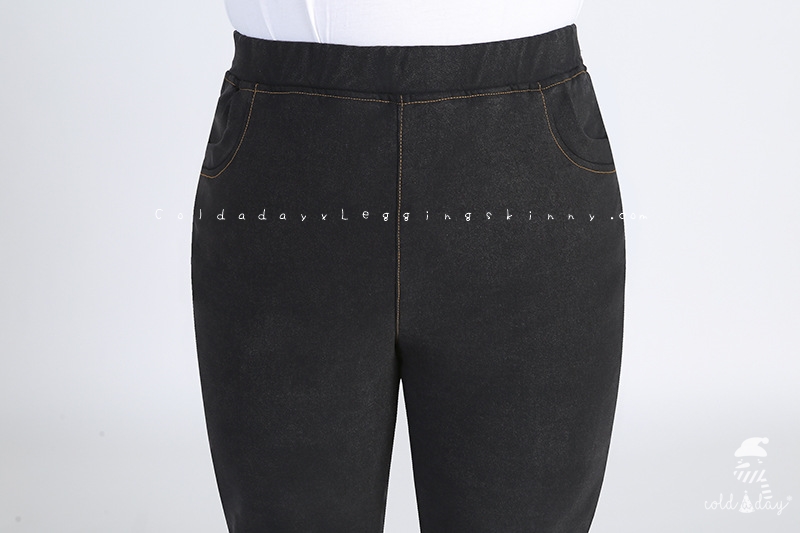 กางเกงยีนส์กันหนาว มีขนสัตว์ สำหรับสาวอ้วน สาวอวบ ไซส์ใหญ่ 2XL-9XL