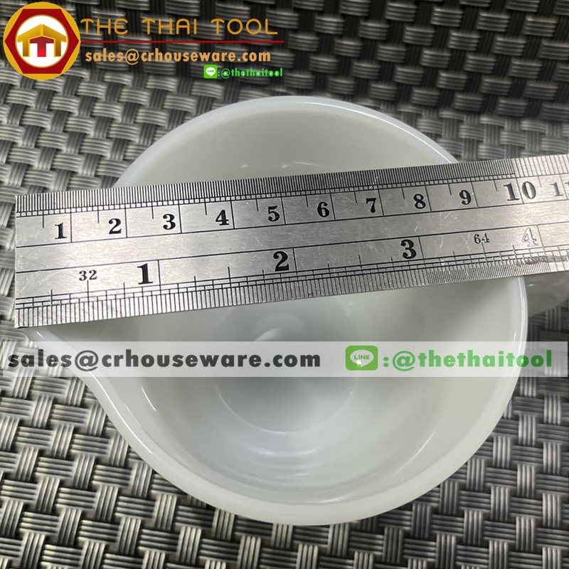 โถนม เนื้อมุก ลายมุก (ไม่เขียนขอบทอง)