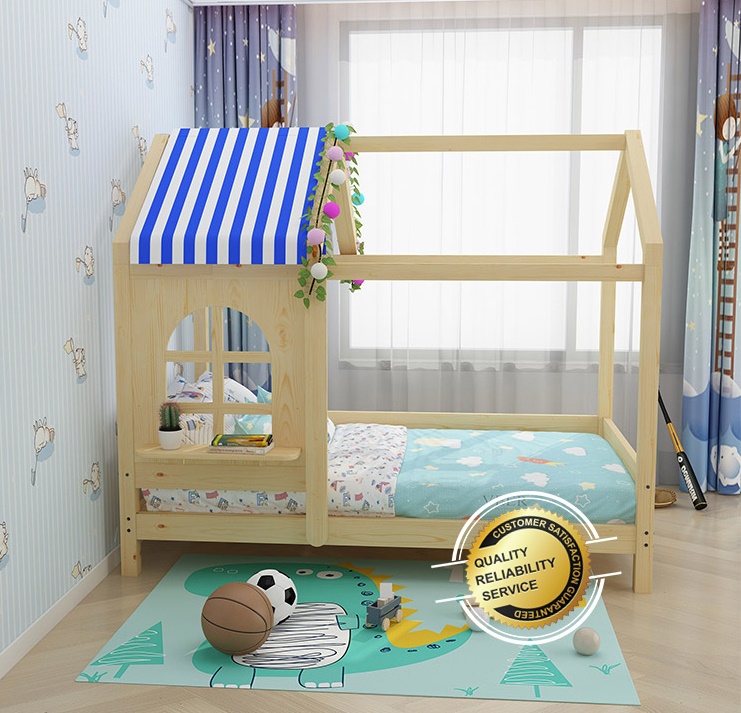 เตียงนอนไม้ โครงบ้าน Littel house