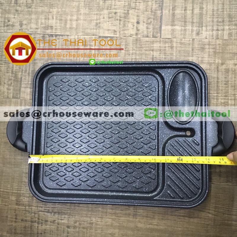 ถาดย่างบาร์บีคิว,กระทะปิ้งย่าง,กระทะย่างบาบิคิวที่ใช้กับเตาแม่เหล็กไฟฟ้าได้,Korean BBQ grill 006-ST5003,แผ่นย่างเกาหลี,แผ่นย่างร้านเกาหลีใช้,กะทะที่ร้านอาหารเกาหลี