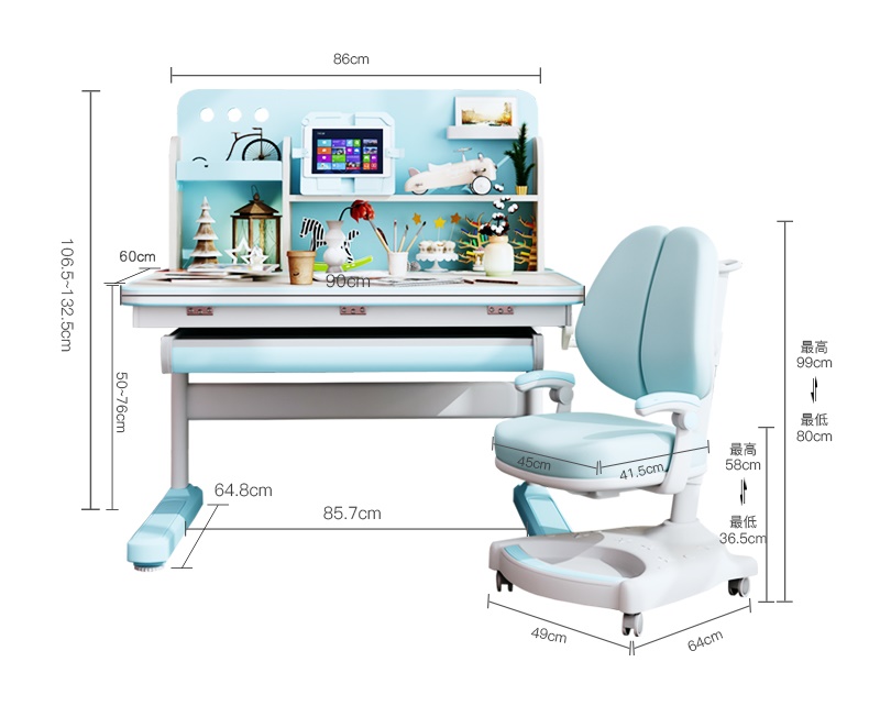 โต๊ะหนังสือเด็ก พร้อมชุดเก้าอี้ (Good for health) รหัส SMT1 _N21T90