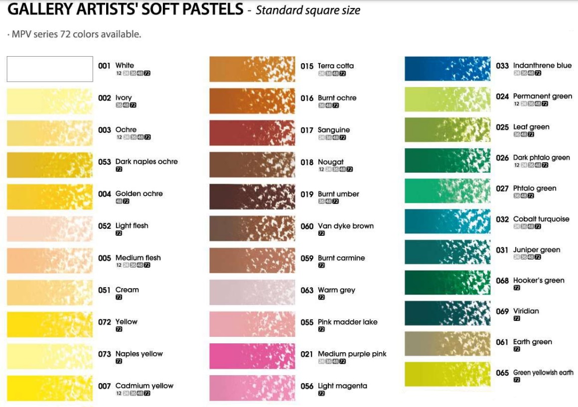 ชุดสีชอล์ค Mungyo Gallery Artists' Soft Pastel 72สี กล่องไม้