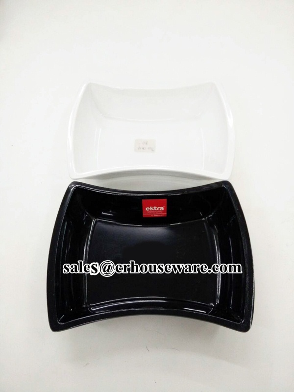 SERVING BOWL 6" จานทรงสี่เหลี่ยม ทรงออแกนนิกส์ 017-B2109