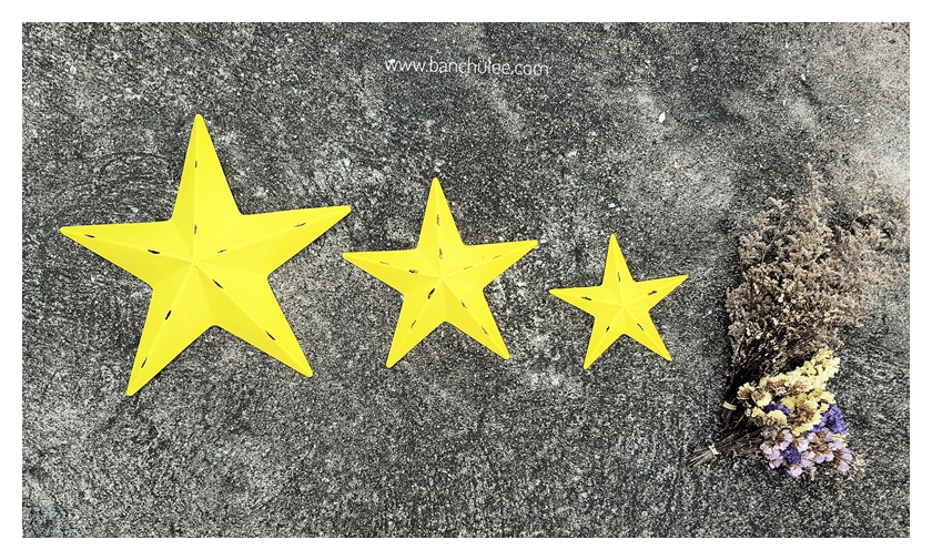 Metal Stars Wall Decor ดาวสีเหลือง ตกแต่งผนัง งานโลหะ