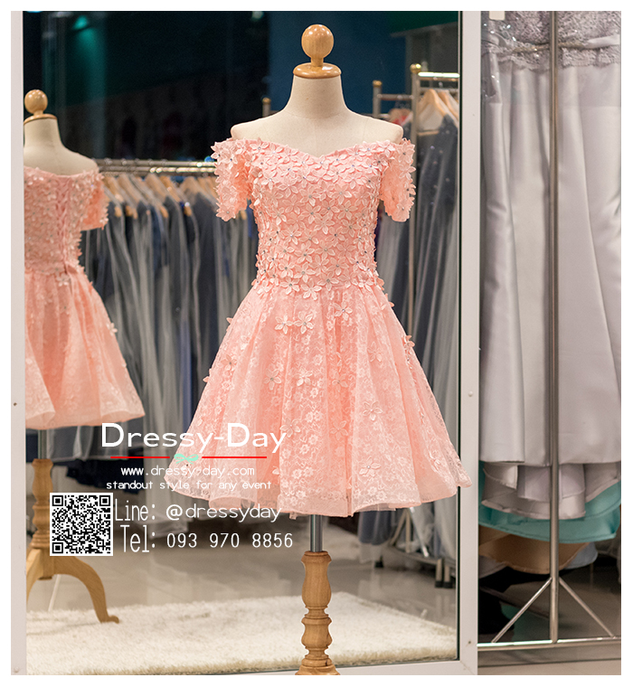 รหัส ชุดราตรีสั้น :BB137 มีชุดราตรีสวย สีโอรส ชุดไปงานแต่งสั้น เหมาะใส่งานหมั้น งานเช้า หรู พร้อมส่งเยอะสุดในไทย เนื้อผ้าพรีเมี่ยม คัตติ้งเนี๊ยบๆ