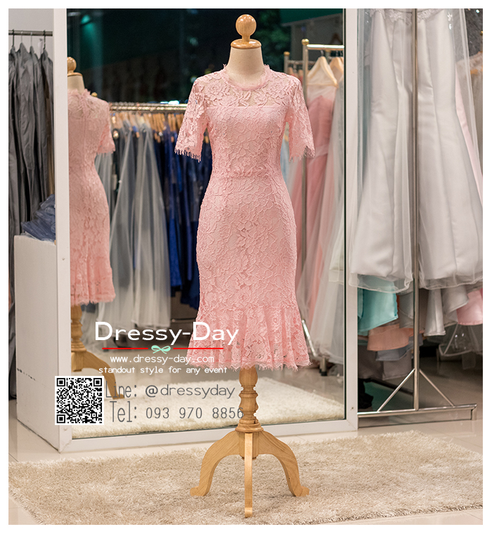 รหัส ชุดเจ้าภาพ :PK011 ชุดแซก ชุดราตรี สีึครีม ลูกไม้ มีแขนเรียบหรูเหมาะใส่ออกงานกลางคืน งานคอกเทล