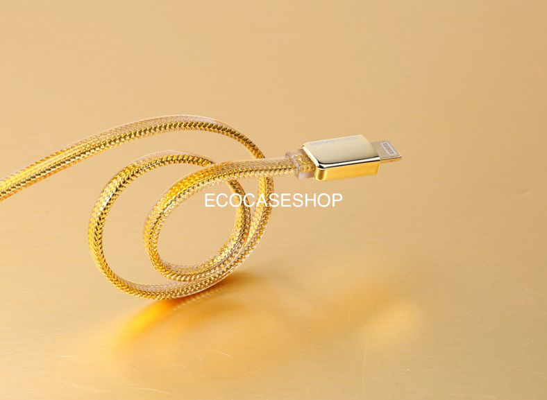 สายชาร์จ iPhone5/6 remax แท้ สายทอง