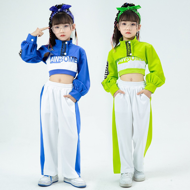 ชุดเต้น ชุดโคฟเวอร์แดนซ์ คอบเลคชั่นใหม่ สีเขียวนีออน แขนยาวคอสูง