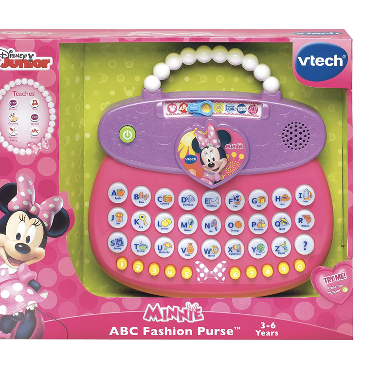 กระเป๋าจำลอง vtech disney minnie abc fashion purse