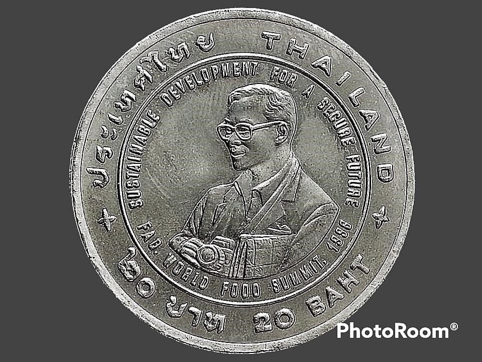 เฉลิมพระเกียรติ 20 Baht (F.A.O. Agricola Medal to HM King Bhumibol Adulyadej