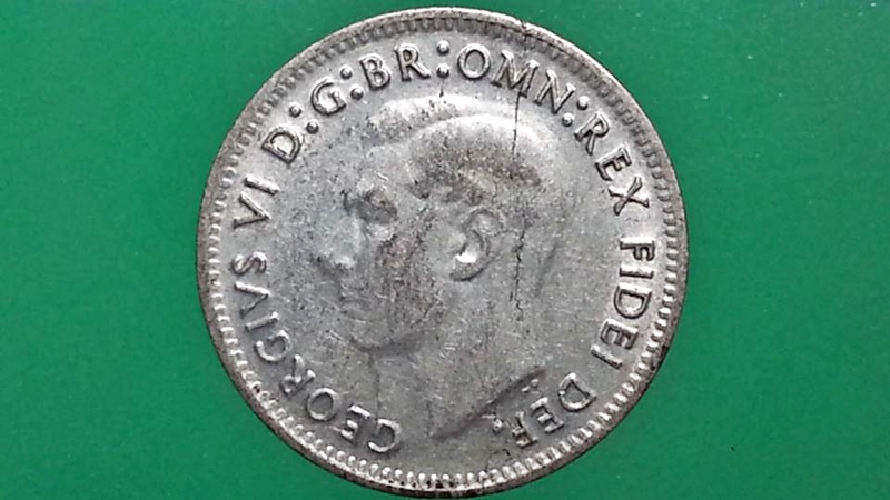 เหรียญ เงินตรา ประเทศ ออสเตรเลีย Pence (no IND:IMP) 1949