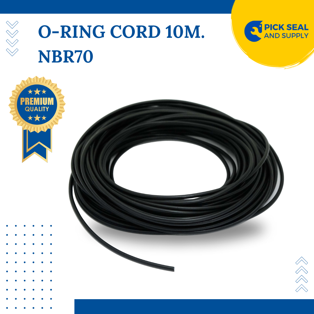 โอริงเส้น (O-Ring Cord) เนื้อยาง NBR70 ความหนา 4 mm. ยาว 10M.