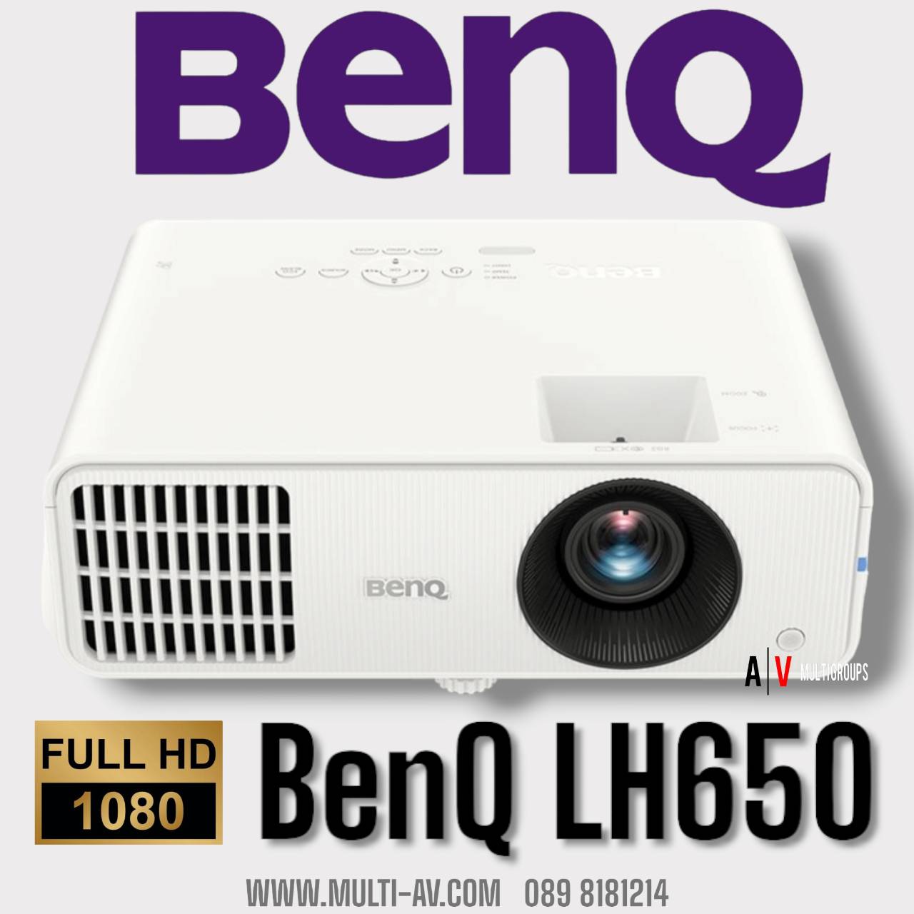 BenQ LH650 Laser ความสว่าง 4000 Ansi ความละเอียด Full HD 1080P (1920x1200 พิกเซล) 16:9 Contrast 3,000,000:1