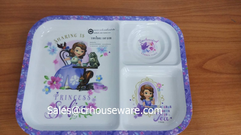 ถาดอาหาร 10.5 นิ้ว ลายsofia