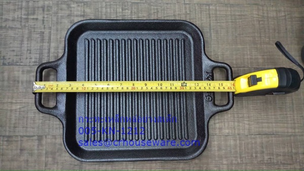 กระทะเหล็กหล่อย่างสเต็ก 005-KN-1212