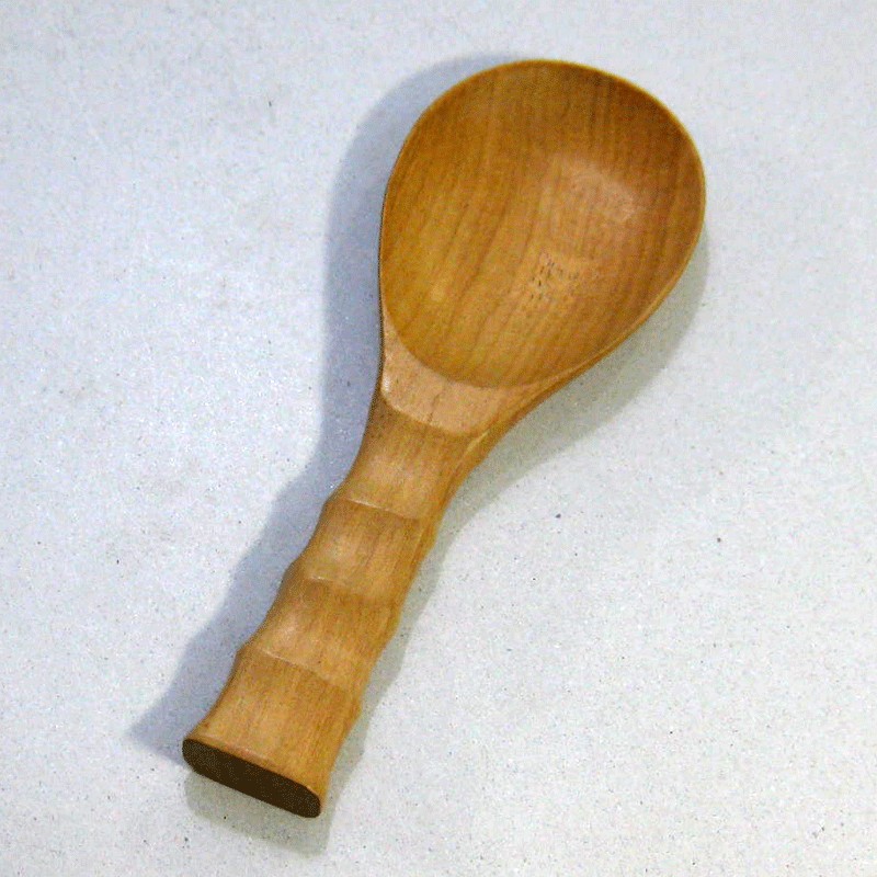 ทัพพีไม้มันปลาด้ามหยัก # 436